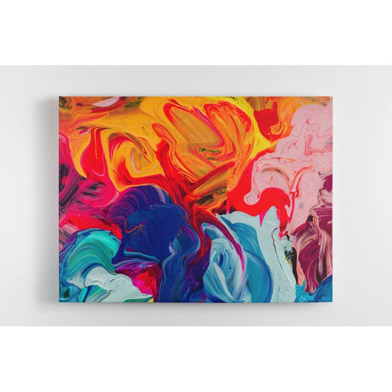 TAYRONA STORE - Cuadro En Lienzo Para La Sala Pintura Abstracta 44 80x60cm