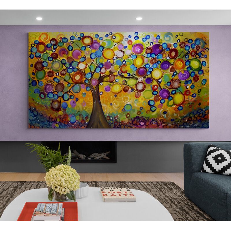 TAYRONA STORE - Cuadro En Lienzo Para La Sala Arbol De La Vida 047 150x80cm
