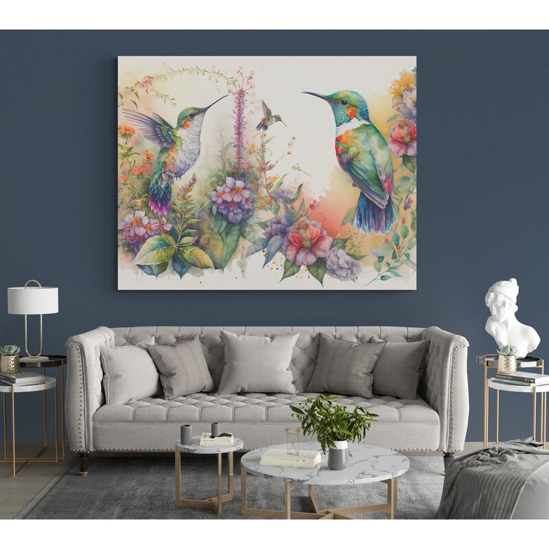 TAYRONA STORE - Cuadro En Lienzo Para La Sala Colibri 124 50x40cm