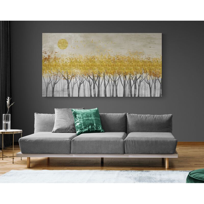 TAYRONA STORE - Cuadro En Lienzo Para La Sala Arbol Diseño Minimalista 471 150x80cm