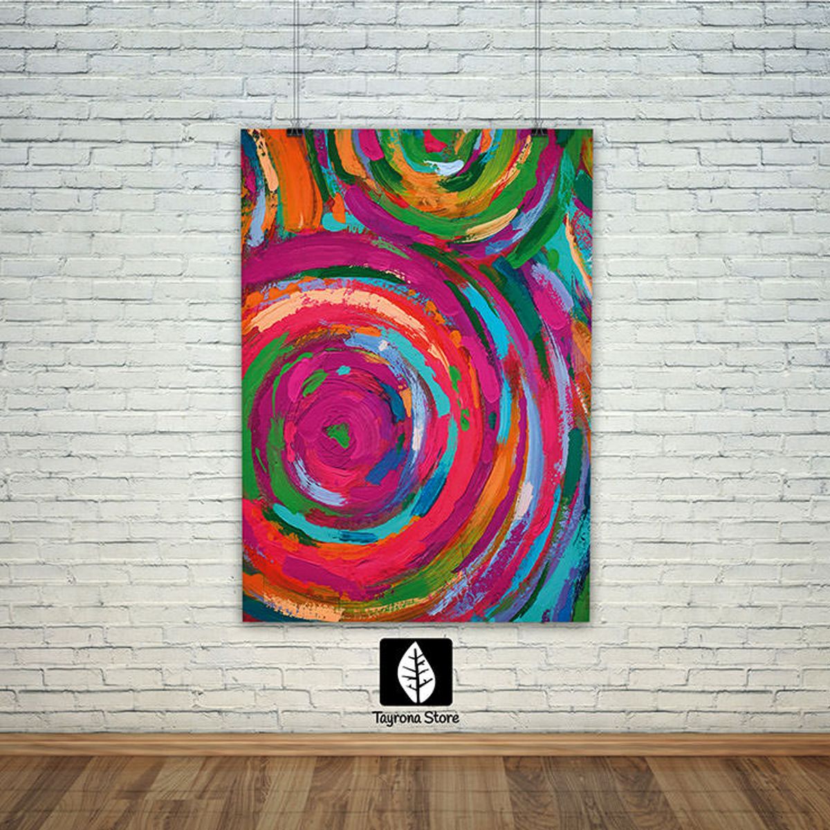 TAYRONA STORE - Cuadro En Lienzo Para La Sala Abstracto 40 120x80cm
