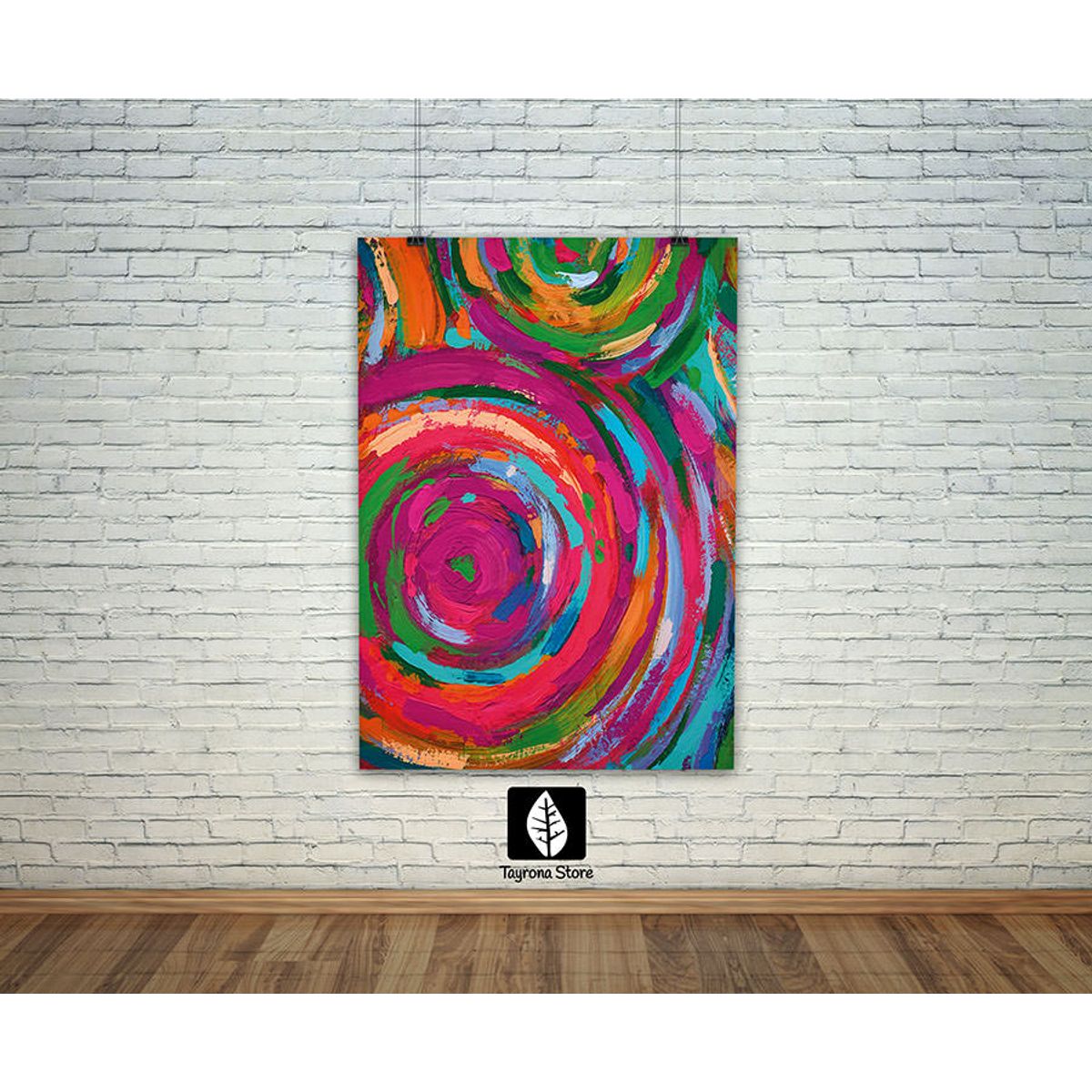 TAYRONA STORE - Cuadro En Lienzo Para La Sala Abstracto 40 120x80cm
