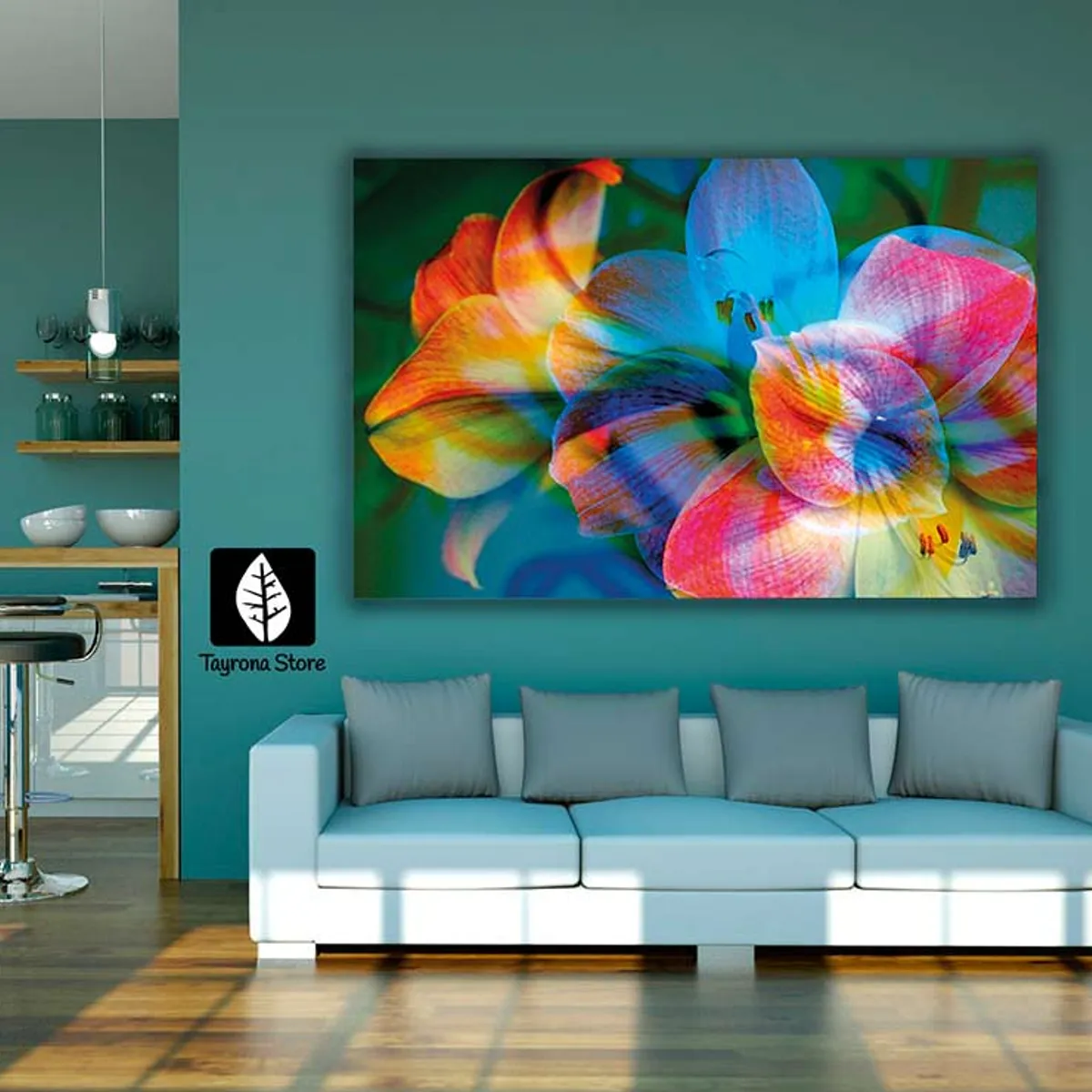 TAYRONA STORE - Cuadro En Lienzo Para La Sala Orquídea 03 120x80cm