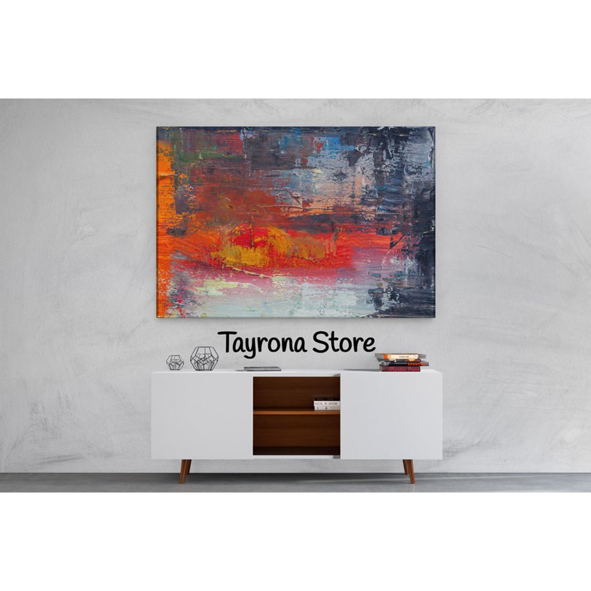 TAYRONA STORE - Cuadro Lienzo Para La Sala Pintura Abstracta 102 150x100cm