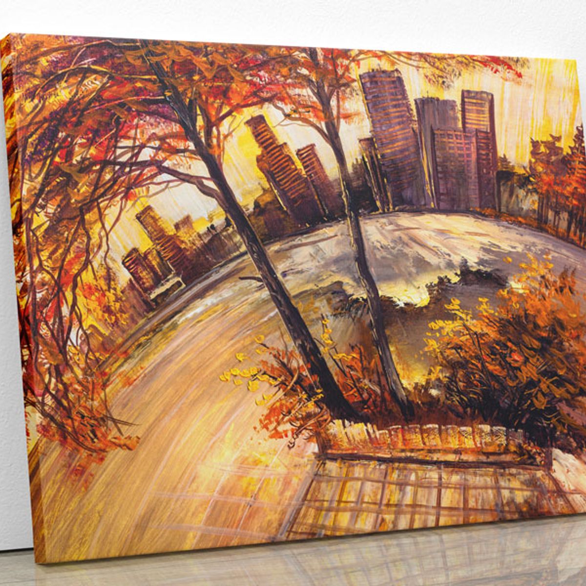 TAYRONA STORE - Cuadro En Lienzo Para La Sala Pintura Ciudad 49 40x30cm