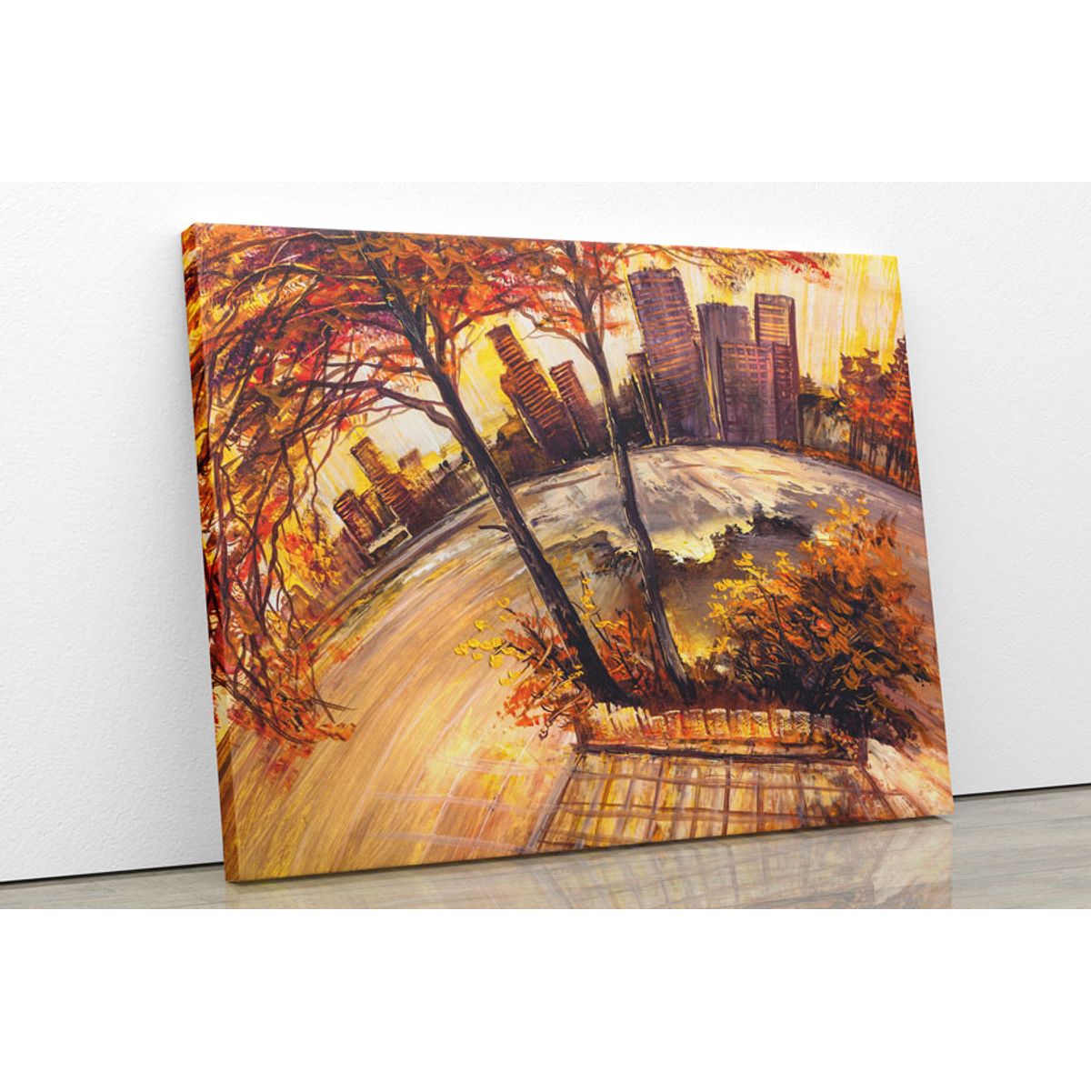 TAYRONA STORE - Cuadro En Lienzo Para La Sala Pintura Ciudad 49 40x30cm