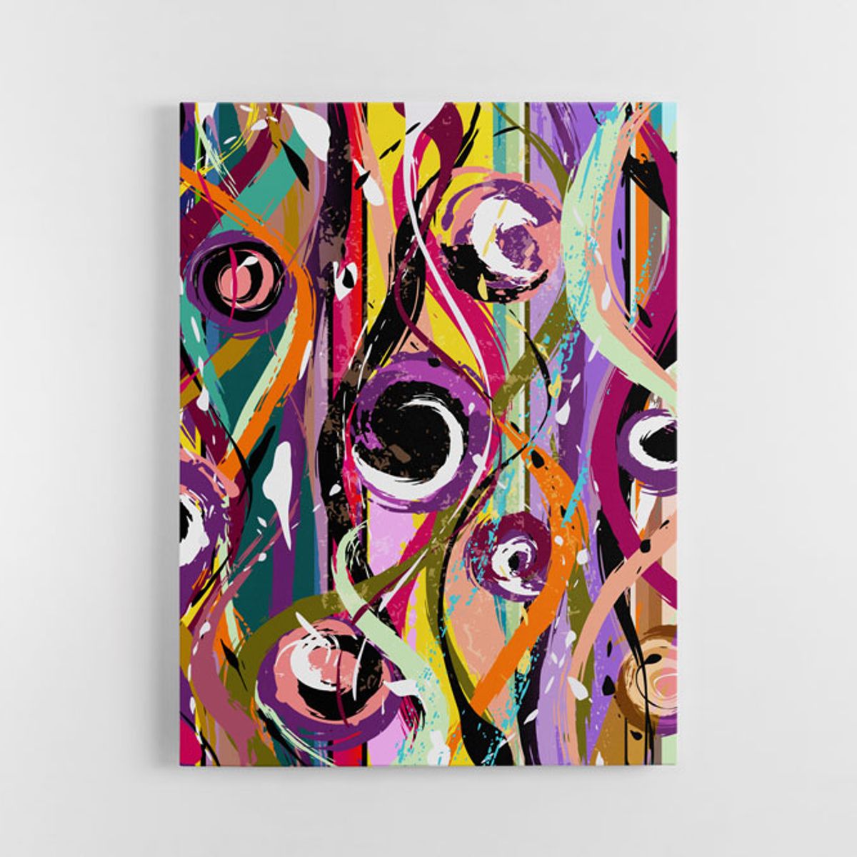 TAYRONA STORE - Cuadro En Lienzo Para La Sala Abstracto 097 60x80cm