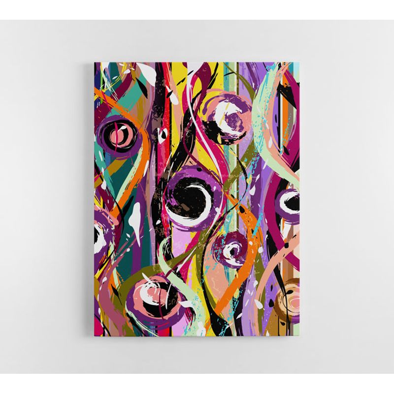 TAYRONA STORE - Cuadro En Lienzo Para La Sala Abstracto 097 60x80cm