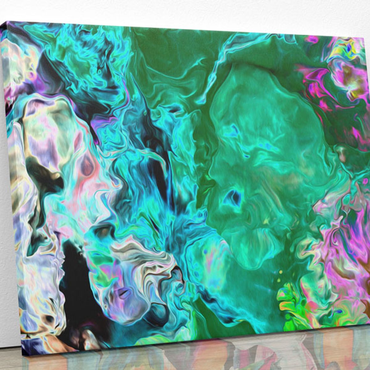 TAYRONA STORE - Cuadro En Lienzo Para La Sala Abstracto 137 50x40cm