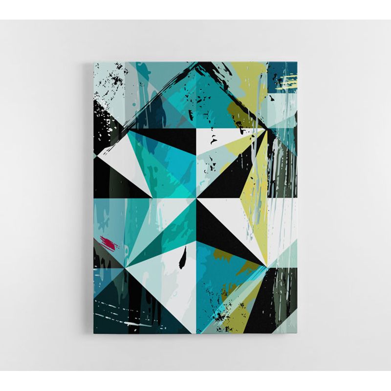 TAYRONA STORE - Cuadro En Lienzo Para La Sala Abstracto 093 60x80cm