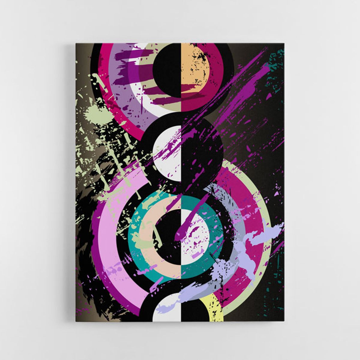 TAYRONA STORE - Cuadro En Lienzo Para La Sala Abstracto 095 75x100cm