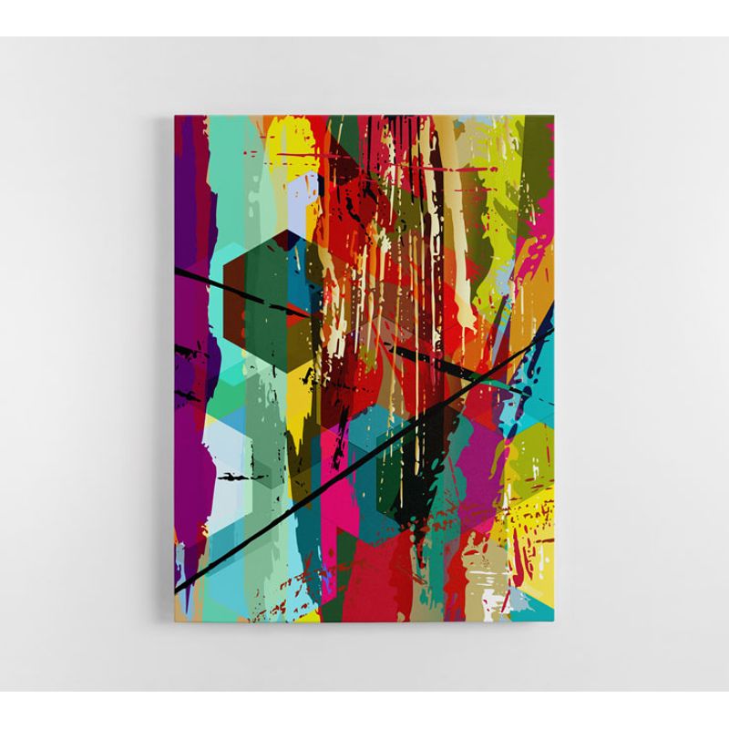TAYRONA STORE - Cuadro En Lienzo Para La Sala Abstracto 099 30x40cm