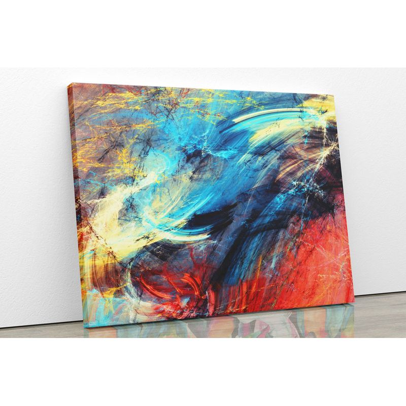 TAYRONA STORE - Cuadro En Lienzo Para La Sala Abstracto 138 75x60cm