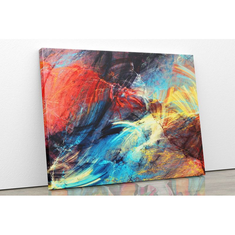 TAYRONA STORE - Cuadro En Lienzo Para La Sala Abstracto 140 75x60cm