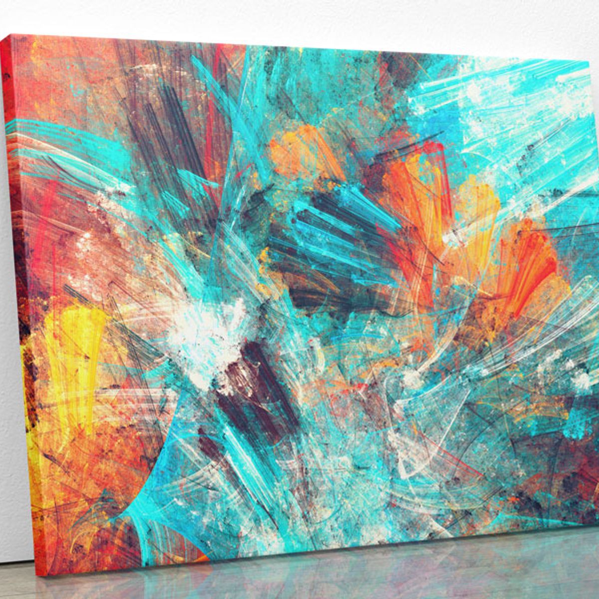 TAYRONA STORE - Cuadro En Lienzo Para La Sala Abstracto 169 100x80cm.