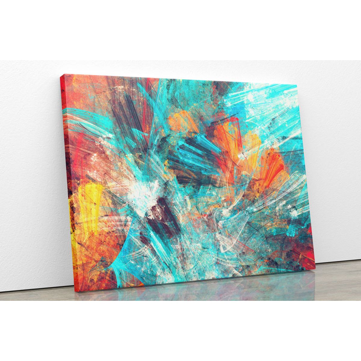 TAYRONA STORE - Cuadro En Lienzo Para La Sala Abstracto 169 100x80cm.