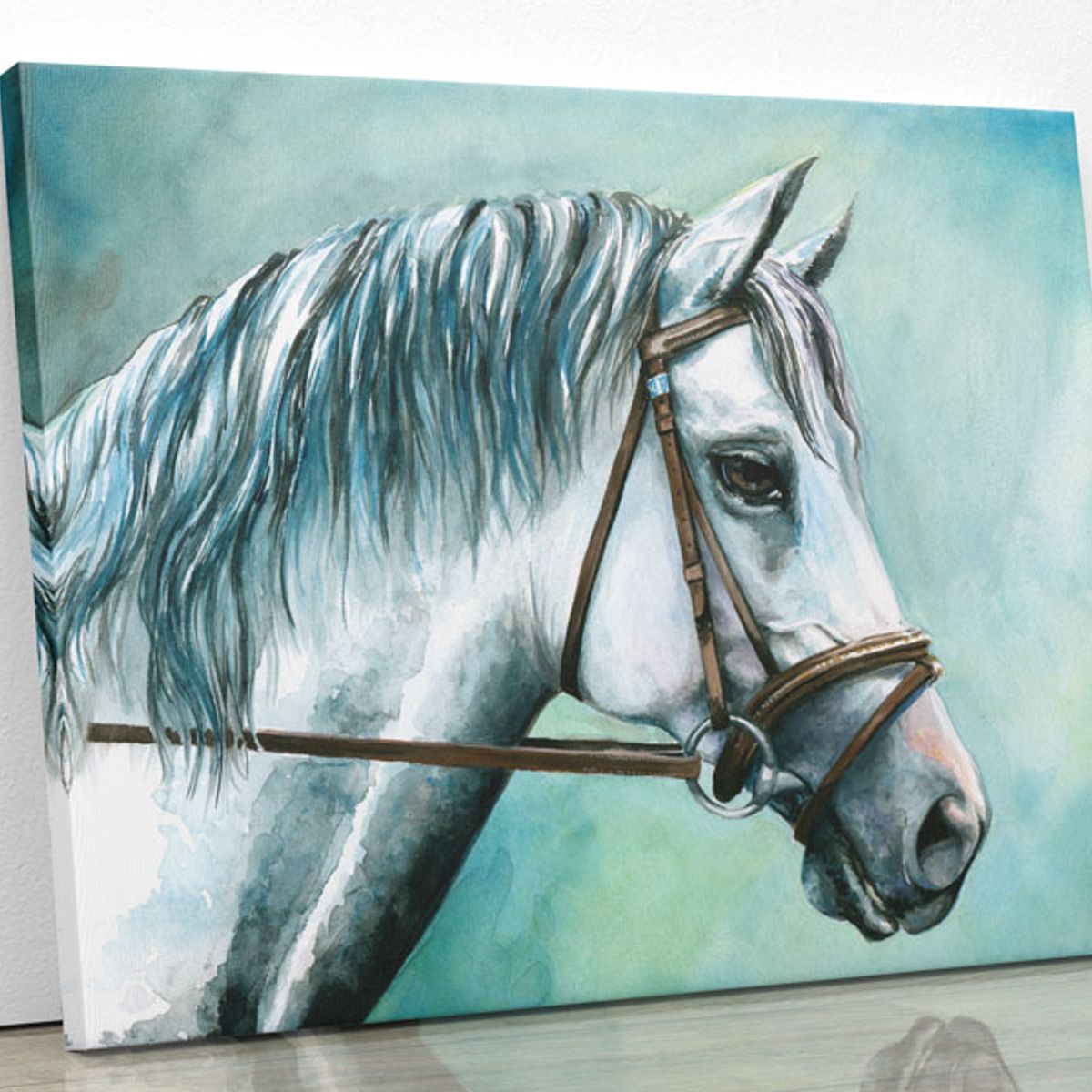 TAYRONA STORE - Cuadro En Lienzo Para La Sala Caballo 52 50x40cm