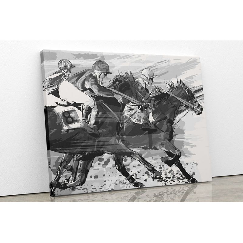 TAYRONA STORE - Cuadro En Lienzo Para La Sala Caballo 56 100x80cm