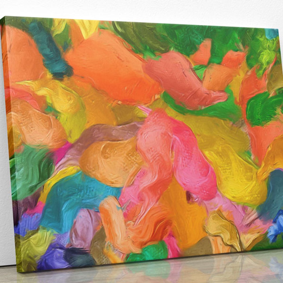 TAYRONA STORE - Cuadro En Lienzo Para La Sala Abstracto 161 100x80cm