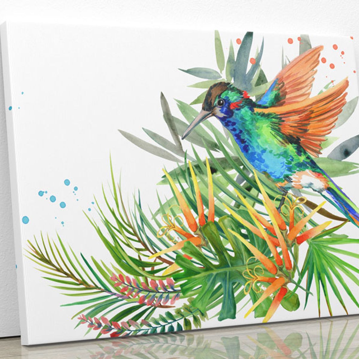 TAYRONA STORE - Cuadro En Lienzo Para La Sala Colibri 02 50x40cm