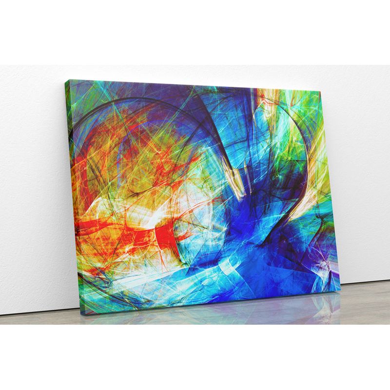 TAYRONA STORE - Cuadro En Lienzo Para La Sala Abstracto 165 100x80cm