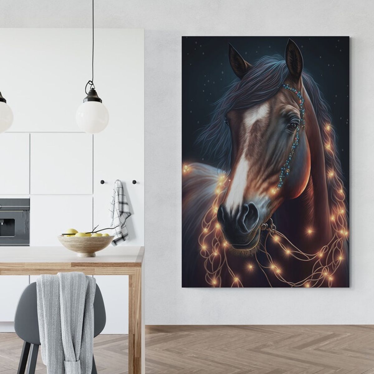 TAYRONA STORE - Cuadro En Lienzo Para La Sala Caballos 216 100x150cm