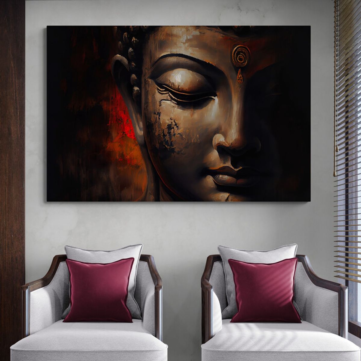 TAYRONA STORE - Cuadro En Lienzo Para La Sala Budda 167 70x50cm