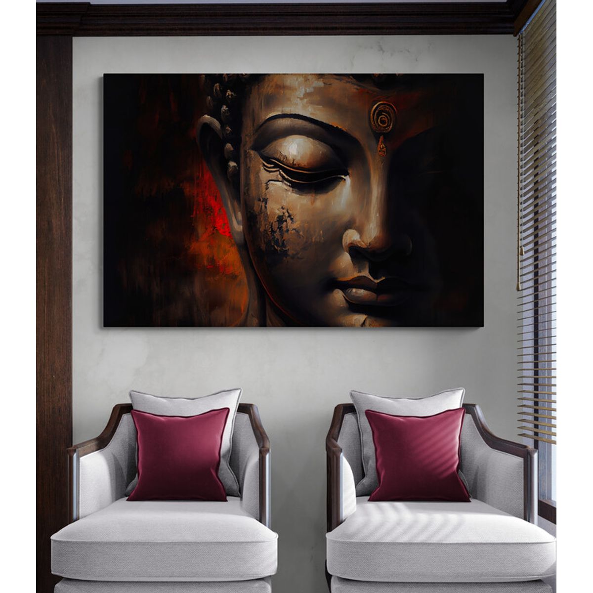 TAYRONA STORE - Cuadro En Lienzo Para La Sala Budda 167 70x50cm