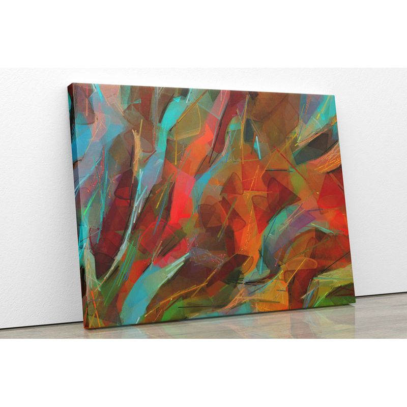 TAYRONA STORE - Cuadro En Lienzo Para La Sala Abstracto 177 50x40cm