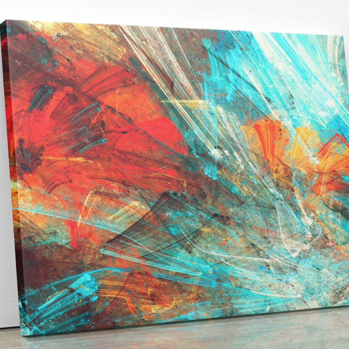 TAYRONA STORE - Cuadro En Lienzo Para La Sala Abstracto 198 75x60cm