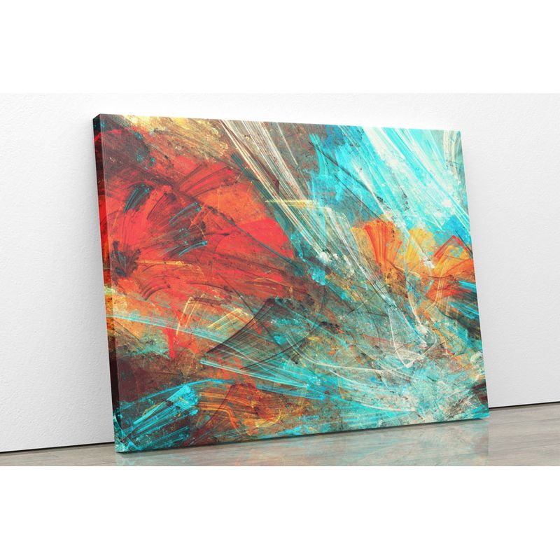 TAYRONA STORE - Cuadro En Lienzo Para La Sala Abstracto 198 75x60cm