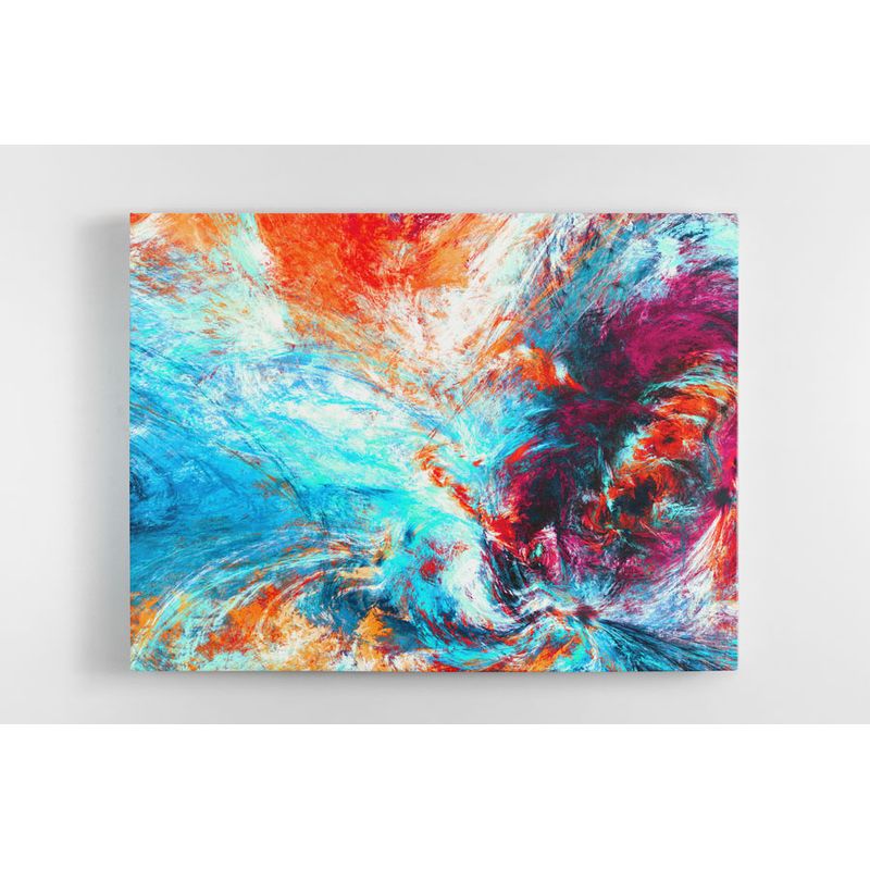 TAYRONA STORE - Cuadro En Lienzo Para La Sala Abstracto 209 50x40cm