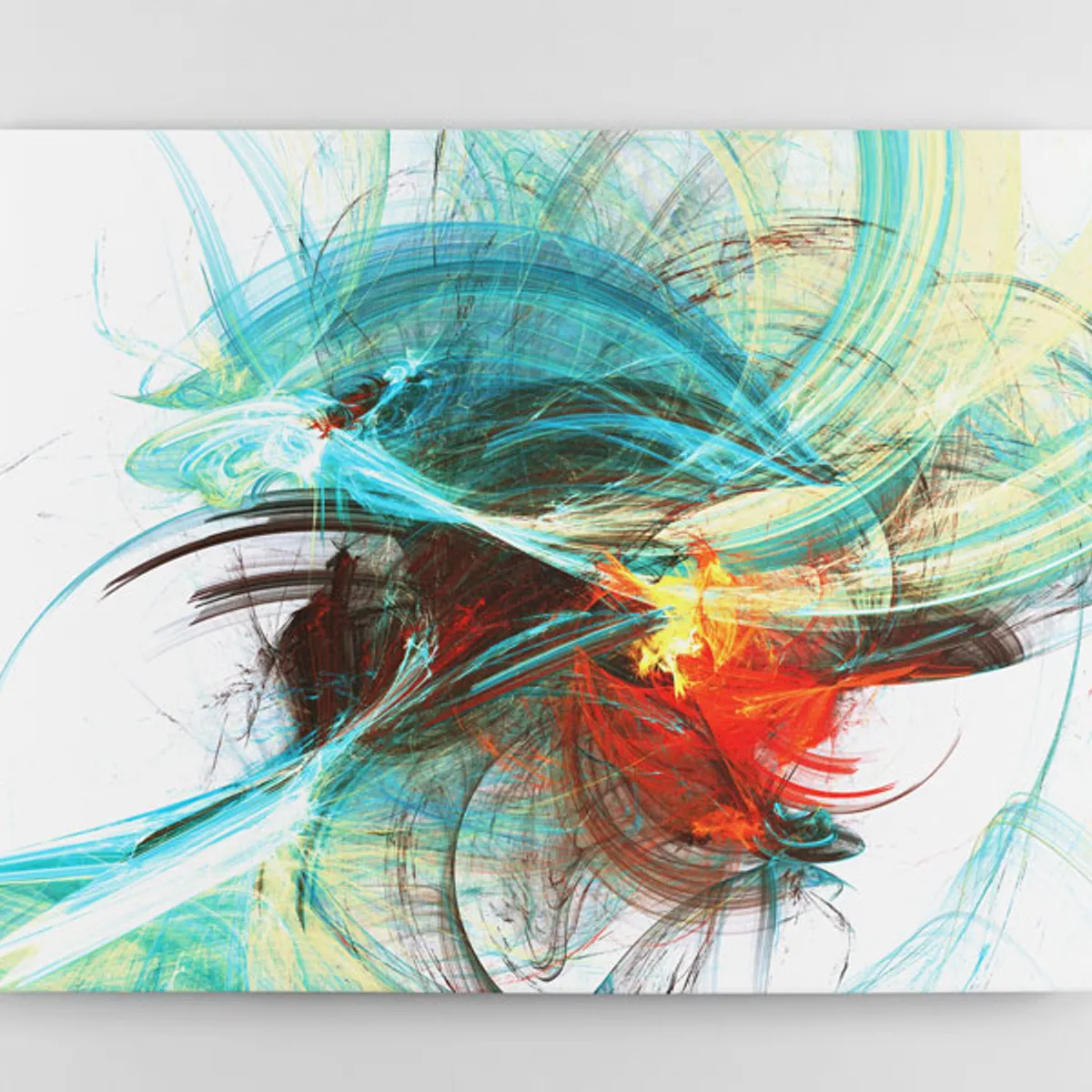 TAYRONA STORE - Cuadro En Lienzo Para La Sala Abstracto 214 75x60cm