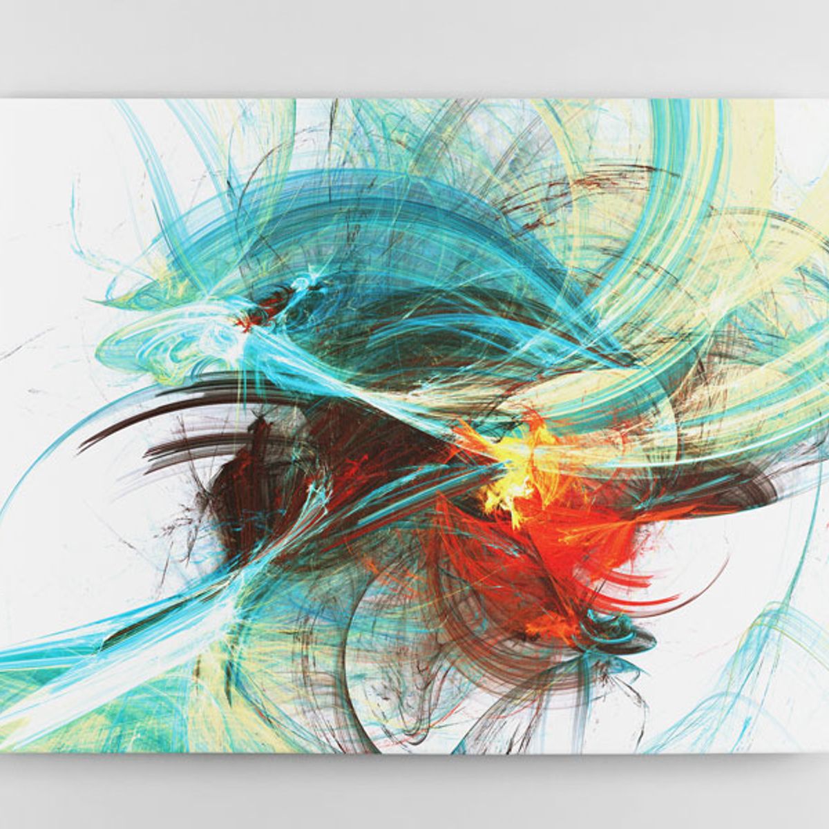 TAYRONA STORE - Cuadro En Lienzo Para La Sala Abstracto 214 100x80cm