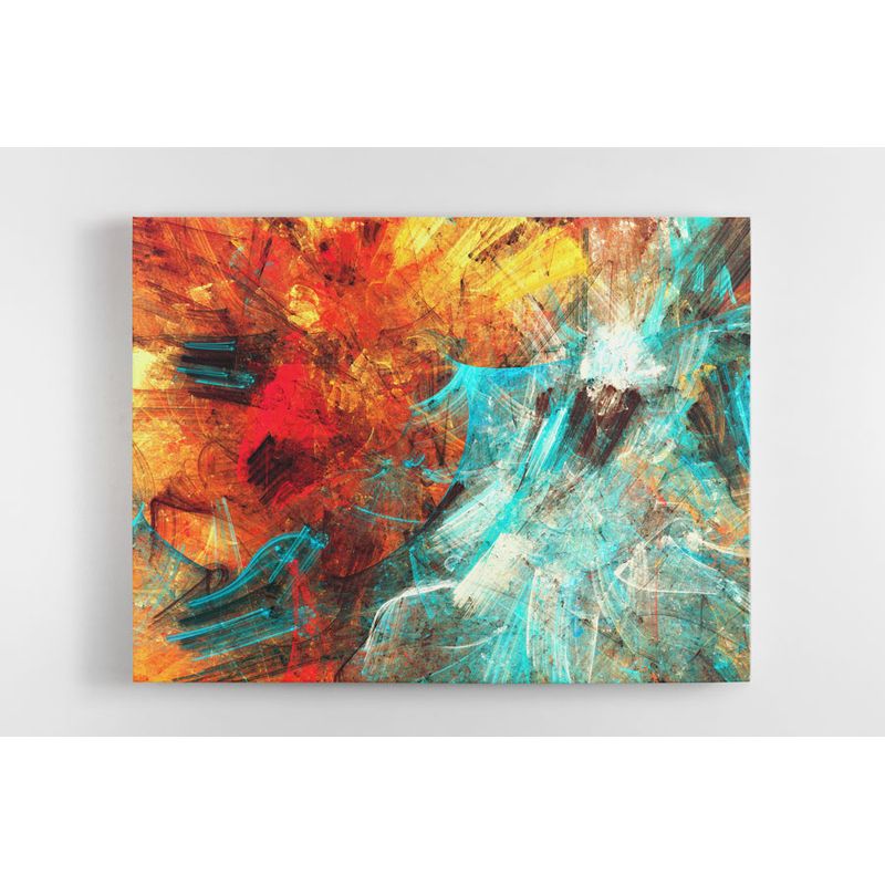 TAYRONA STORE - Cuadro En Lienzo Para La Sala Abstracto 237 125x100cm