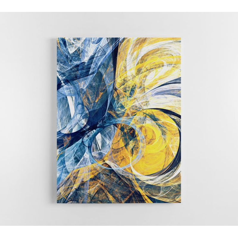 TAYRONA STORE - Cuadro En Lienzo Para La Sala Abstracto 252 60x80cm