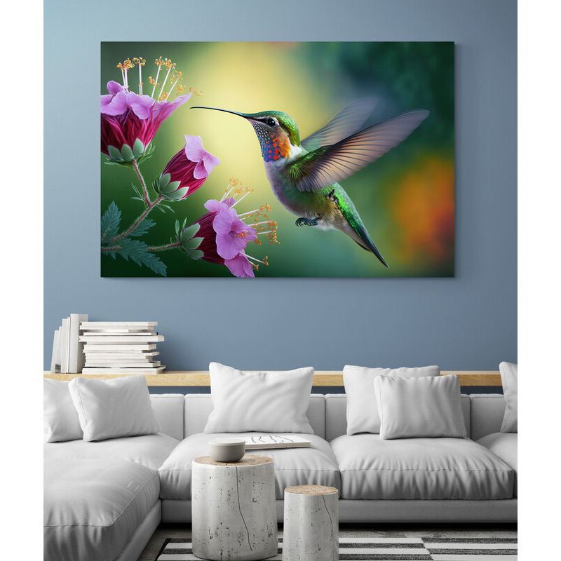 TAYRONA STORE - Cuadro En Lienzo Para La Sala Colibri 109 70x50cm