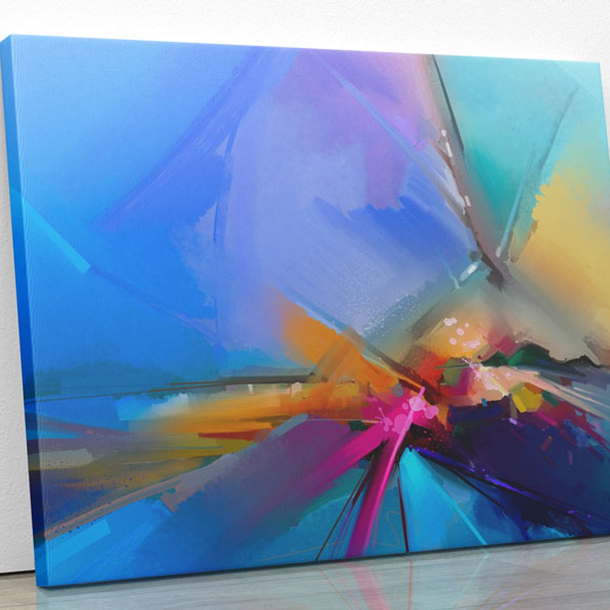 TAYRONA STORE - Cuadro En Lienzo Para La Sala Pintura Abstracta 120 80x60cm