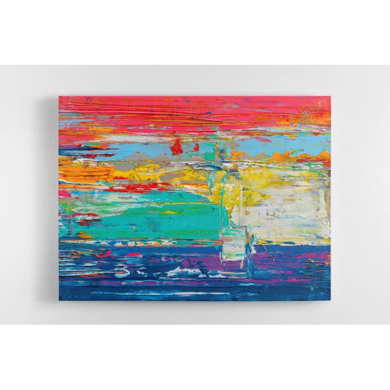TAYRONA STORE - Cuadro En Lienzo Para La Sala Pintura Abstracta 65 80x60cm