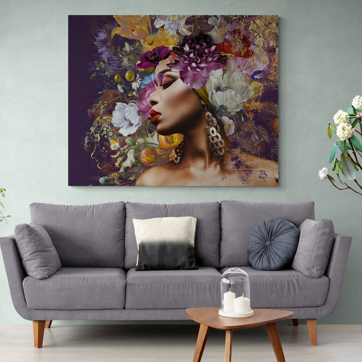 TAYRONA STORE - Cuadro En Lienzo Para La Sala Mujeres Africanas 033 75x60cm