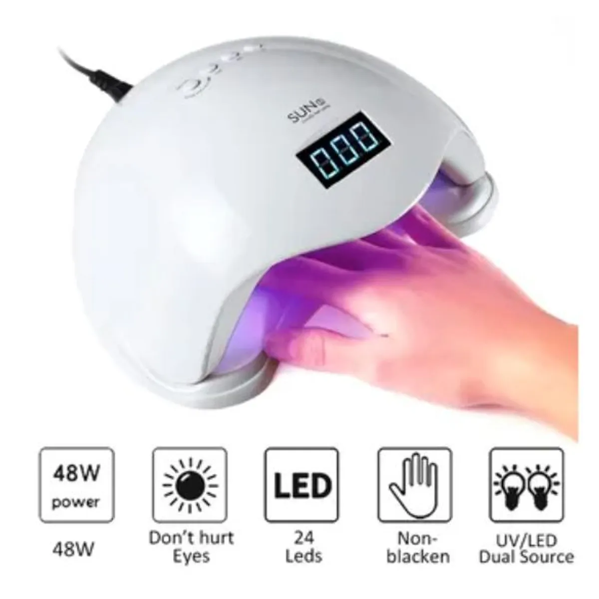 GENERICO - Maquina Uv Uñas Lampara Led De Manicura 48w Lampara Uv 1078