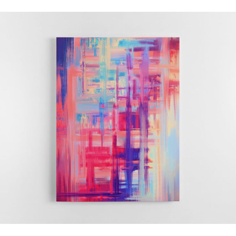 TAYRONA STORE - Cuadro En Lienzo Para La Sala Abstracto 321 60x80cm