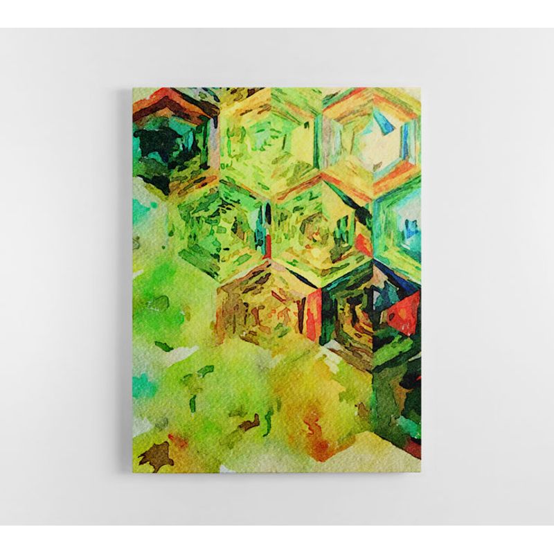 TAYRONA STORE - Cuadro En Lienzo Para La Sala Abstracto 338 100x135cm