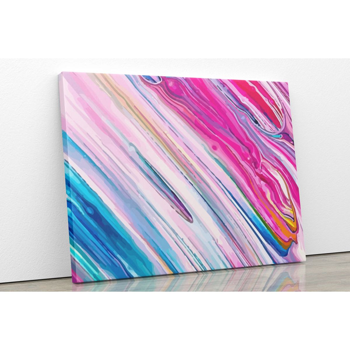 TAYRONA STORE - Cuadro En Lienzo Para La Sala Abstracto 344 100x80cm