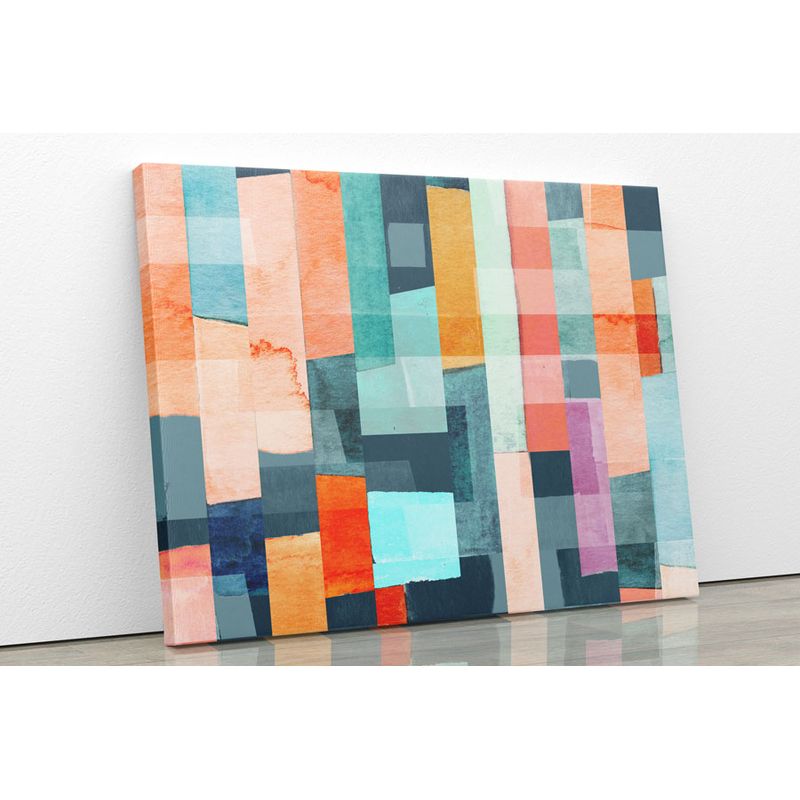 TAYRONA STORE - Cuadro En Lienzo Para La Sala Abstracto 346 50x40cm