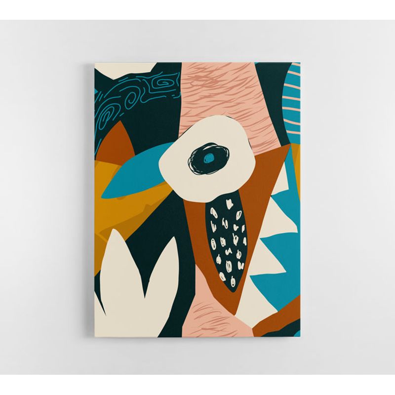 TAYRONA STORE - Cuadro En Lienzo Para La Sala Abstracto 349 60x80cm