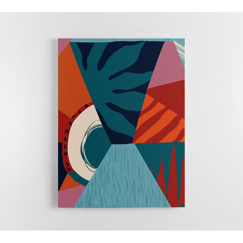TAYRONA STORE - Cuadro En Lienzo Para La Sala Abstracto 352 75x100cm