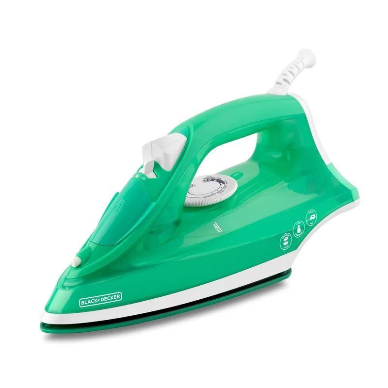 BLACK+DECKER - Plancha de Ropa a Vapor TrueGlide Verde Black+Decker