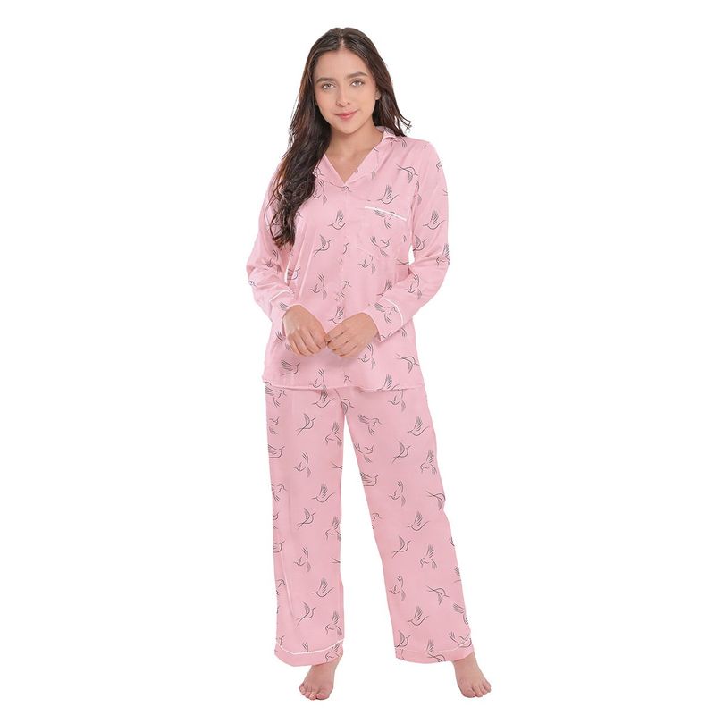 ROMANELLA - Pijama Elegante Seda Satén Rosada Romanella