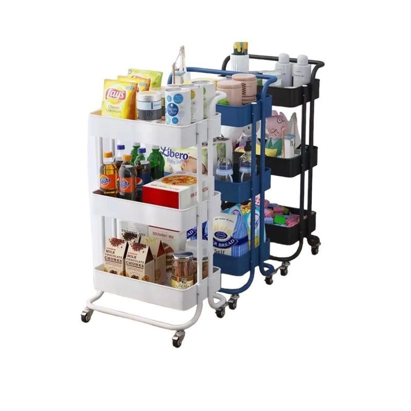 GENERICO - Carro Organizador Multiuso   Almacenamiento 3 Niveles Ruedas